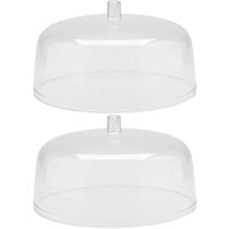 Kit 2 Cúpulas para Prato de Bolo 30cm Tampas Boleira Natural Cozinha Padaria Confeitaria OU