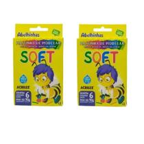 Kit 2 cx Massa de Modelar Soft 12 Unidades 90g Não Tóxica