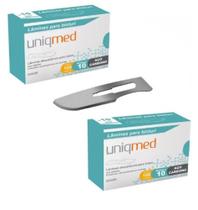Kit 2 cxs de laminas de bisturi uniqmed 15