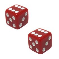 Kit 2 Dados 6 Lados Vermelho 26x26x26 mm - Ludens Spirit