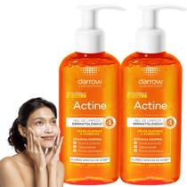 Kit 2 Darrow Actine Gel de Limpeza Vitamina C Sabonete Facial Pele Oleosa Mista Acneica