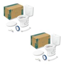 Kit 2 de Bacia com Caixa Acoplada 6 Litros Saveiro