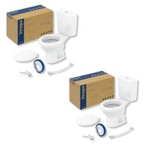 Kit 2 de Bacia com Caixa Acoplada e Assento Flamingo Incepa Kit 2 de Bacia com Caixa Acoplada e Assento Flamingo Incepa