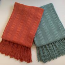 Kit 2 De Manta Pra Sofá Xale Franjas Luxo Pistache e Terracota 1,20X1,80 Tear Mineiro 100% Algodão Kit 2 De Manta Pra Sofá Xale Franjas Luxo Pistache e Terracota 1,20X1,80 Tear Mineiro 100% Algodão