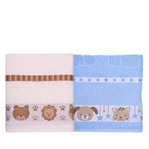 Kit 2 de Toalha Banho 100% Algodão Infantil Personagens Kids