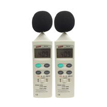 Kit 2 Decibelímetro Digital Acústico 35 A 130Db Calibrador Interno Dec-460 Portátil Instrutherm Estojo Protetor Vento