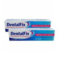 Kit 2 DentalFix Creme Fixador de Dentaduras Sem Sabor com 40g