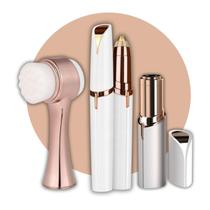 Kit 2 Depiladores Faciais Batom E Caneta + Escova Skin Care