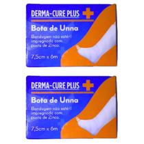 Kit 2 Derma-Cure Plus Bota de Unna Curativo 7,5cm x 6m Bandagem Cicatrizante impregnada com pasta de Zinco Unicenter Kit 2 Derma-Cure Plus Bota de Unna Curativo 7,5cm x 6m Bandagem Cicatrizante impregnada com pasta de Zinco Unicenter