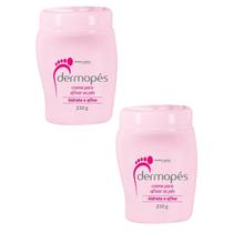 Kit 2 Dermopés Creme Hidratante Para Afinar Os Pés Abelha Rainha 230g (rosa)