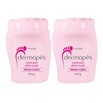 Kit 2 Dermopés Creme Hidratante Para Afinar Os Pés Abelha Rainha 230g (rosa)