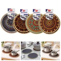 Kit 2 Descanso De Panela Antiderrapante De Mesa Cozinha Protetor Suporte Térmico