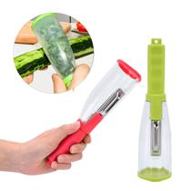 Kit 2 Descascadores de Legumes e Frutas Com Reservatório Aço Inox
