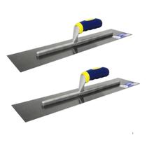 kit 2 Desempenadeira Grande 48 X 12cm Aço Dentada 6mm Profissional