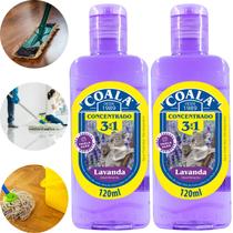 KIT 2 DESINFETANTE CONCENTRADO COALA 3 EM 1 FRASCO 120ml CADA - LIMPA, PERFUMA E DESINFETA