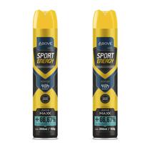 Kit 2 Desodorante Above Aero 250ml Maxx Sport Energy Men