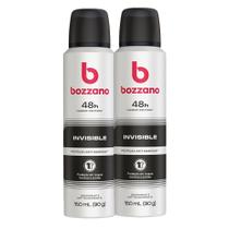 Kit 2 Desodorante Aerossol Antitranspirante Masculino Bozzano Invisible 150ml Kit 2 Desodorante Aerossol Antitranspirante Masculino Bozzano Invisible 150ml