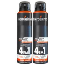 Kit 2 Desodorante Aerossol Herbíssimo Dark Silver 150 Ml - Dana