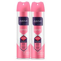 Kit 2 Desodorante Antitranspirante Above Women Candy Aerossol com 150ml