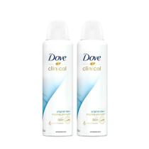 Kit 2 Desodorante Antitranspirante Aerosol Dove Clinical Original Clean 150ml