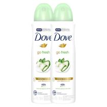 Kit 2 Desodorante Antitranspirante Aerosol Dove Go Fresh Pepino e Chá Verde 150ml