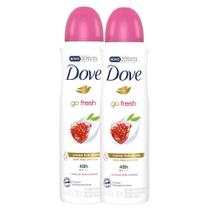 Kit 2 Desodorante Antitranspirante Aerosol Dove Go Fresh Romã e Verbena 150ml