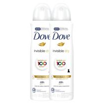 Kit 2 Desodorante Antitranspirante Aerosol Dove Invisible Dry 150ml