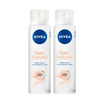 Kit 2 Desodorante Antitranspirante Aerosol Nivea Tom Natural 150ml