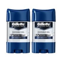 Kit 2 Desodorante Antitranspirante Gillette Specialized Antibacterial Gel 82g