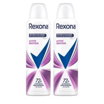 Kit 2 Desodorante Antitranspirante Rexona Active Emotion Aerosol com 150ml