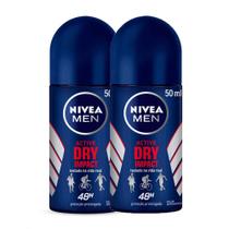 Kit 2 Desodorante Antitranspirante Roll-on Nivea Men Dry Impact 50ml
