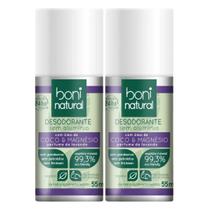 Kit 2 Desodorante Boni Natural Roll-On Natural Coco E Magnésio Vegano Lavanda 24Hrs Proteção 55ml