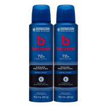 Kit 2 Desodorante Bozzano Aerosol Power Protection Carvão Ativado Antitranspirante 72h 150ml
