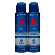 Kit 2 Desodorante Bozzano Sensitive Sem Perfume Aerosol Antitranspirante 48h com 150ml Kit 2 Desodorante Bozzano Sensitive Sem Perfume Aerosol Antitranspirante 48h com 150ml