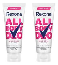 kit 2 DESODORANTE CREAM ALL OF BODY REXONA WOMEN WILD ROSE 75GR kit 2 DESODORANTE CREAM ALL OF BODY REXONA WOMEN WILD ROSE 75GR