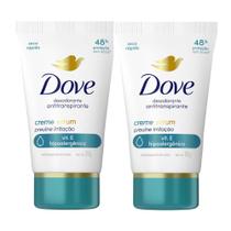 Kit 2 Desodorante Dove Antitranspirante Creme Sérum Previne Irritação 50g