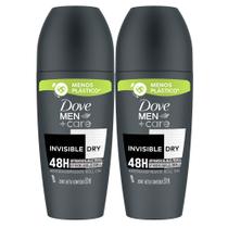 Kit 2 Desodorante Dove Men + Care Invisible Dry Roll-on Antitranspirante 48h com 50ml Kit 2 Desodorante Dove Men + Care Invisible Dry Roll-on Antitranspirante 48h com 50ml