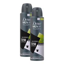 Kit 2 Desodorante Dove Men + Care Invisible Fresh Aerosol Antitranspirante 72h 150ml
