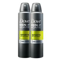 Kit 2 Desodorante Dove Men + Care Sports Active+Fresh Aerosol Antitranspirante 48h com 150ml