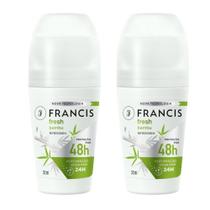 Kit 2 Desodorante Francis Fresh Bambu Roll-On Antitranspirante 48h 50ml Kit 2 Desodorante Francis Fresh Bambu Roll-On Antitranspirante 48h 50ml
