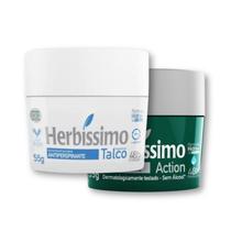 Kit 2 Desodorante Herbissimo Creme Action e Talco 55g Kit 2 Desodorante Herbissimo Creme Action e Talco 55g