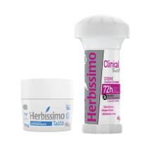 Kit 2 desodorante Herbissimo Twist Clinical e Creme Talco