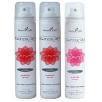 Kit 2 Desodorante Íntimo Sensação Sensual Frutas + 1 Desodorante Íntimo Sexy Morango com Chantilly - Natu Life