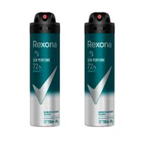 Kit 2 Desodorante Masculino em Aerosol Rexona Sem Perfume Anti-transpirante Frescor Ativo Duradouro 72h 150ml