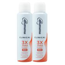 Kit 2 Desodorante Monange Clinical Conforto Aerosol Antitranspirante 96h 150ml