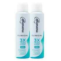 Kit 2 Desodorante Monange Clinical Revigorante Aerosol Antitranspirante 96h 150ml