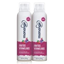 Kit 2 Desodorante Monange Frutas Vermelhas Aerosol Antitranspirante 48h 150ml