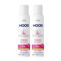 Kit 2 Desodorante Mood Care Hidrat Protect Aerosol Antitranspirante 0% Alumínio 72h 150ml