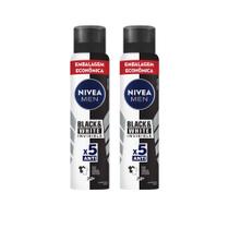 Kit 2 Desodorante Nivea Men Invisible Black & White Aerosol Antitranspirante 200ml
