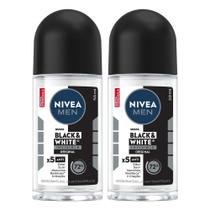 KIT 2 Desodorante Nivea Rollon Black White Mas 50ml KIT 2 Desodorante Nivea Rollon Black White Mas 50ml